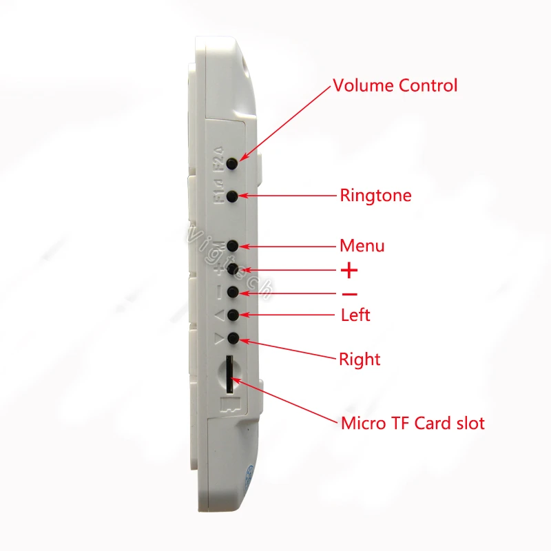 Imagem -04 - Polegadas Sistema de Vídeo para Porta Dispositivo para Gravar Fotos com Cartão tf Colorido com Fio Infravermelho de Visão Noturna Vitech7