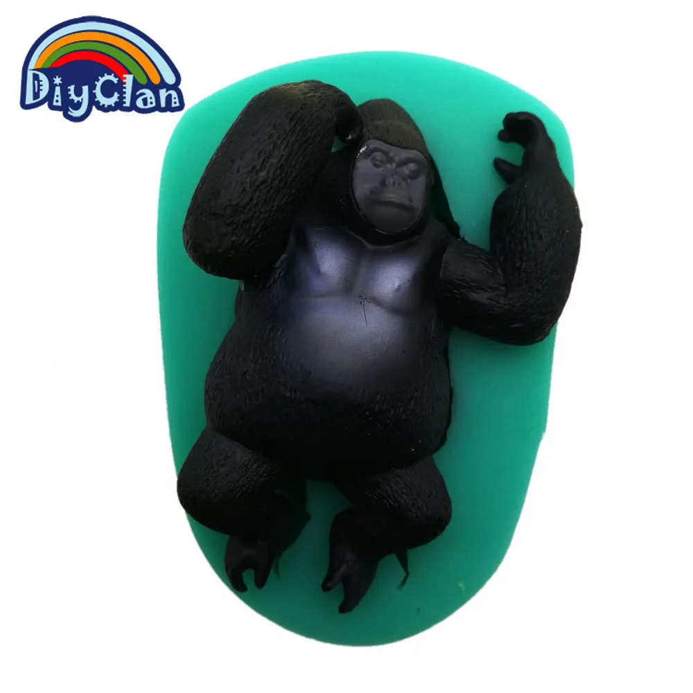 KingKong modeling silicone chocolate molds for cake decorating polymer clay fondant resin form Gorilla animal style F0714JG