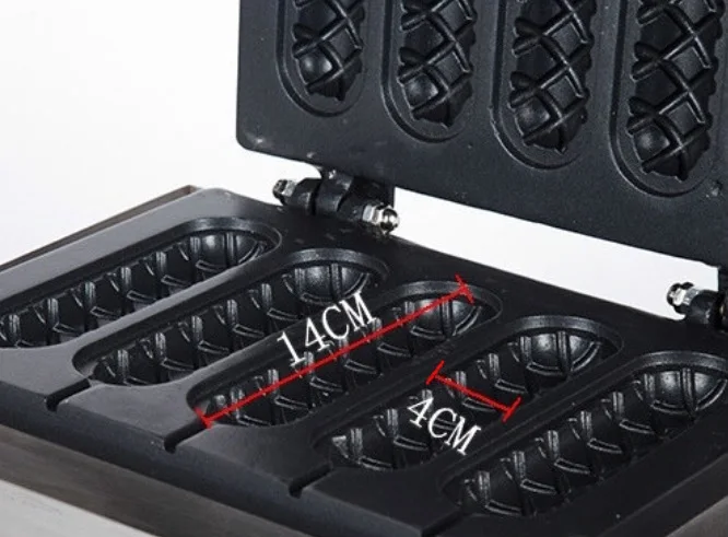 Commercial Electric มัฟฟินวาฟเฟิลสุนัขร้อนเครื่อง Crispy ข้าวโพดสุนัขร้อนวาฟเฟิล Maker Stick ภาษาฝรั่งเศสคำมัฟฟินเครื่องไส้กรอก