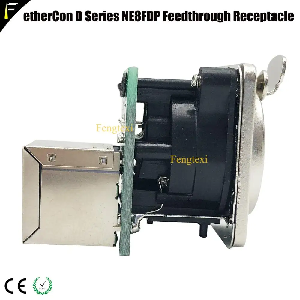 10pcs/lot Pro Audio Video Network Connector NE8FDP Ethercon RJ45 Feedthru D Series Jack Chassis Panel Mount Connector