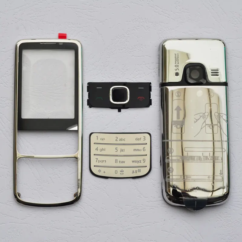 New Facing Frame + Middle + Back Cover + Keyboard For Nokia 6700 6700C Full Housing Replece Part With Logo