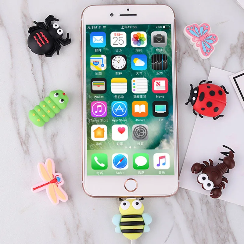 Cable winder Cute Animal cable protector for iphone usb cable organizer chompers charger wire holder for iphone cable protect