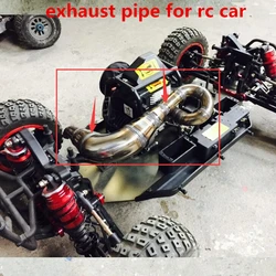 Remote Control Car Gasoline Truck Metal Welding Exhaust Pipe Nitro Engine for 1/5 rc 4wd Losi 5ive-t Desert Buggy XL DBXL RCMK