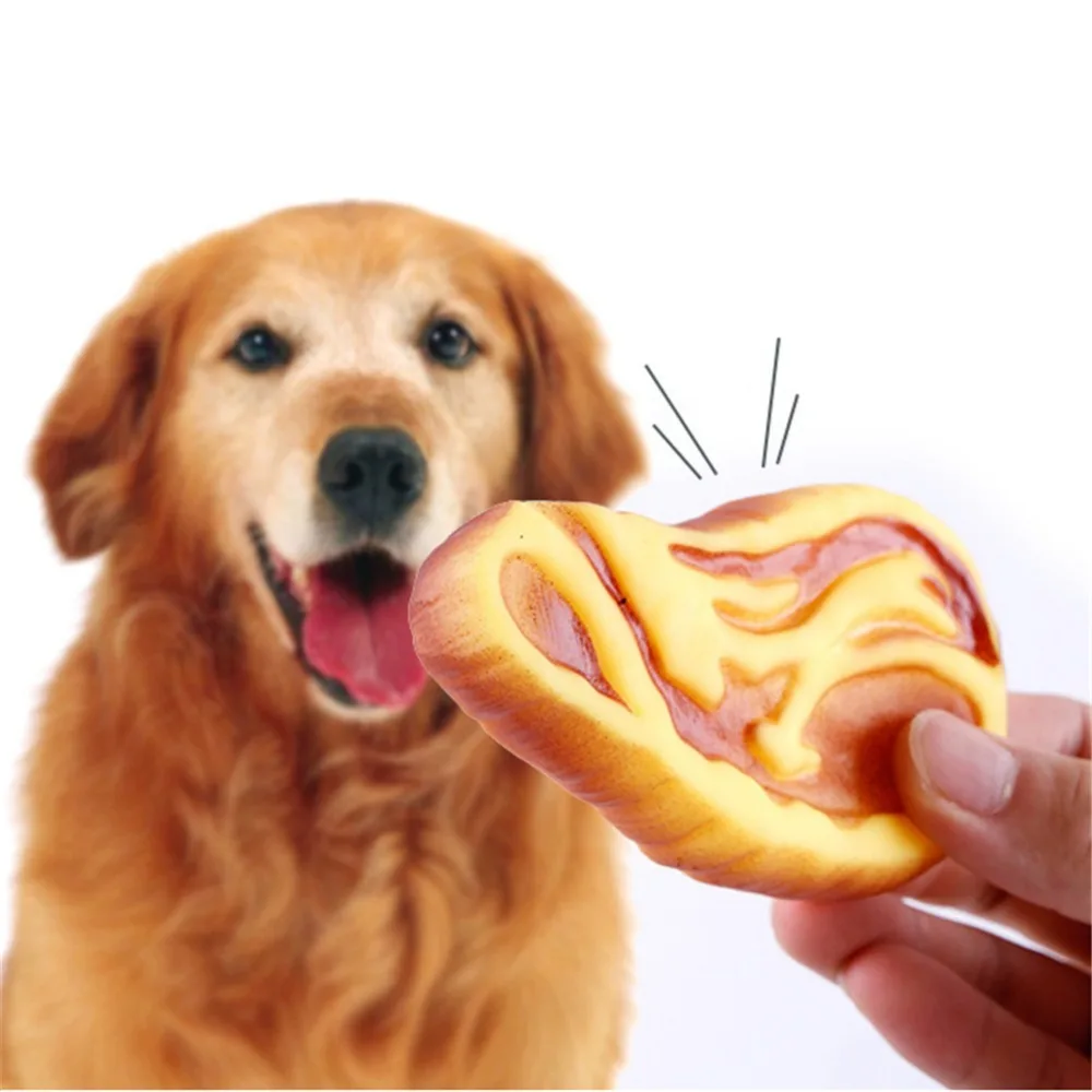 1 Pcs Pet Dog Chew Toys Rubber Pet Toy Simulation Steak Reflected Sound Toys Pet Dog Bite Toys Dog Toothbrush Pet Products