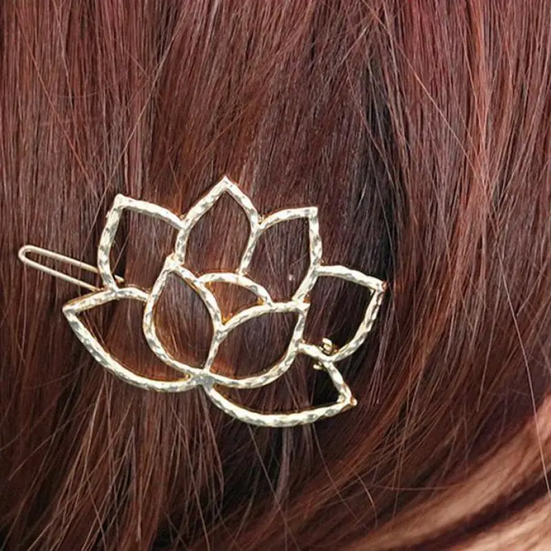 2020 New Jewelry Heart Like Lotus Flower Elegant Lotus Art Metal Retro Styling Hairpin Wholesale Manufacturers