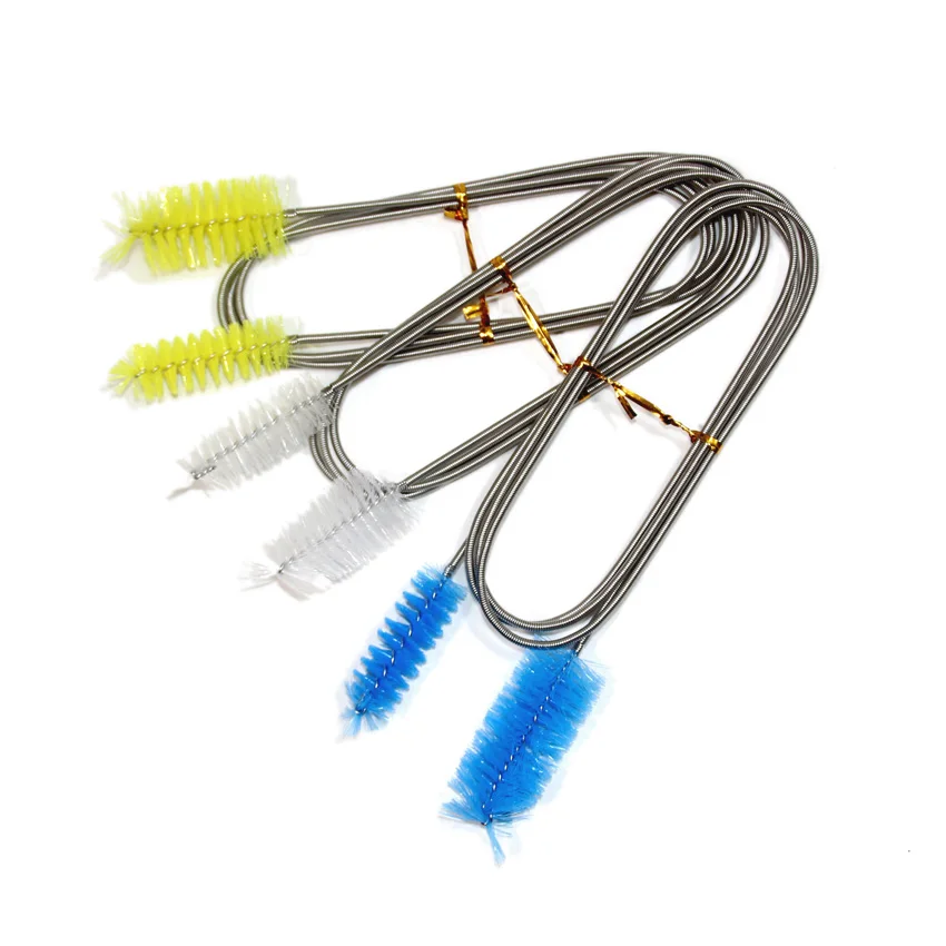 Aquarium cleaning brush nylon silk aquarium inlet and outlet filter spring brush fish tank pipe cleaning brush spring brush155cm