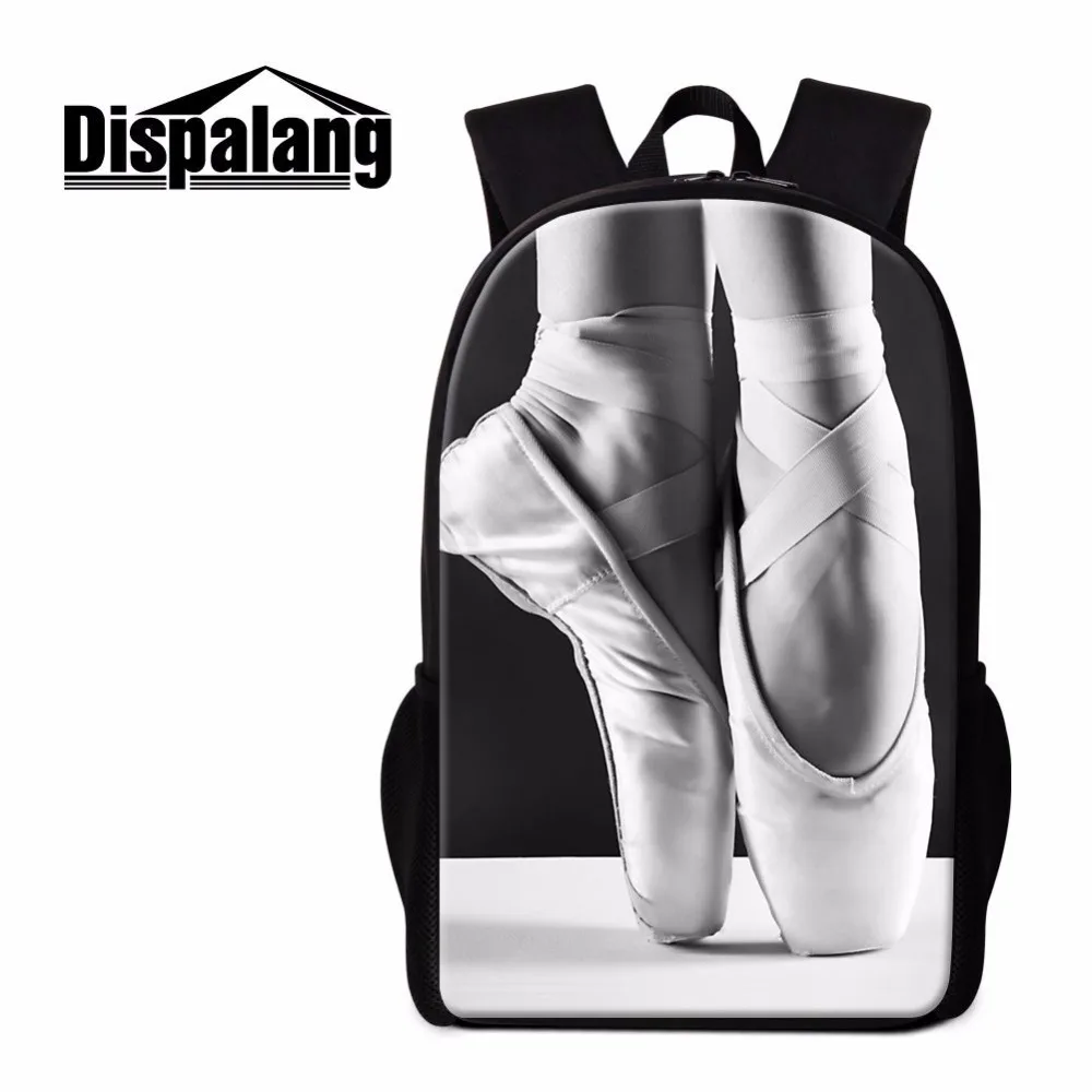 

Dispalang cute ballet toe shoes 3D prints double-shoulder travel backpack children school bags age 7-13 mochila escolar menino