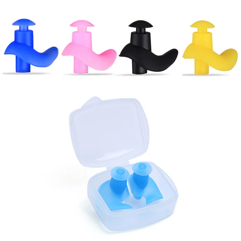 1 Pair Soft Ear Plugs Environmental Silicone Waterproof Dust-Proof Earplugs Diving Water Sports Swimming Accessories