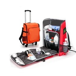 BearHoHo vacía Trolley desmontable mochila supervivencia Kit de cuidado médico de emergencia de rescate médico visita bolsa de primeros auxilios