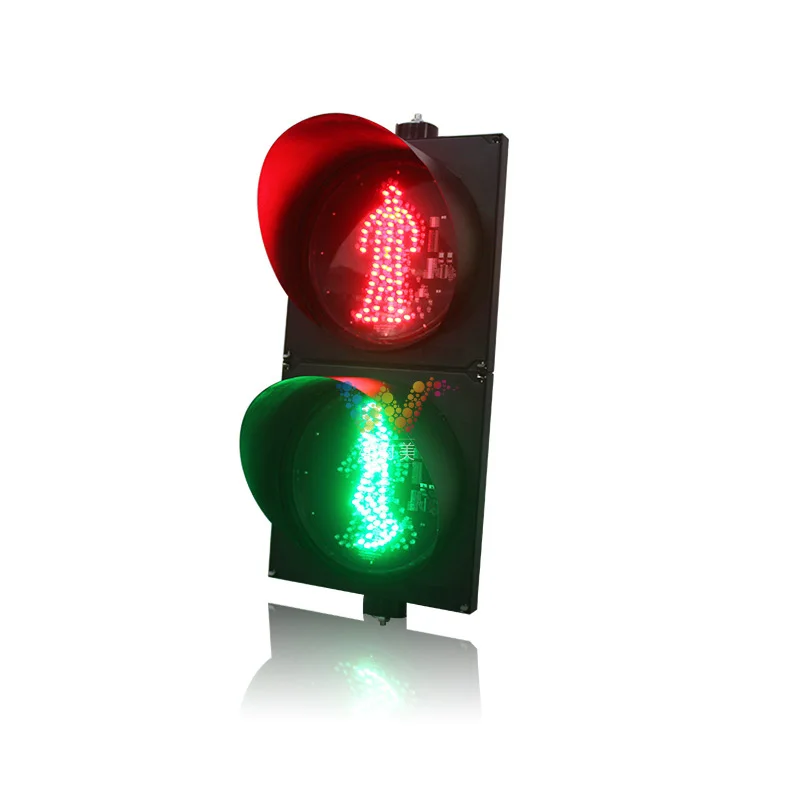 

green & red 300mm pedestrian led traffic signal light