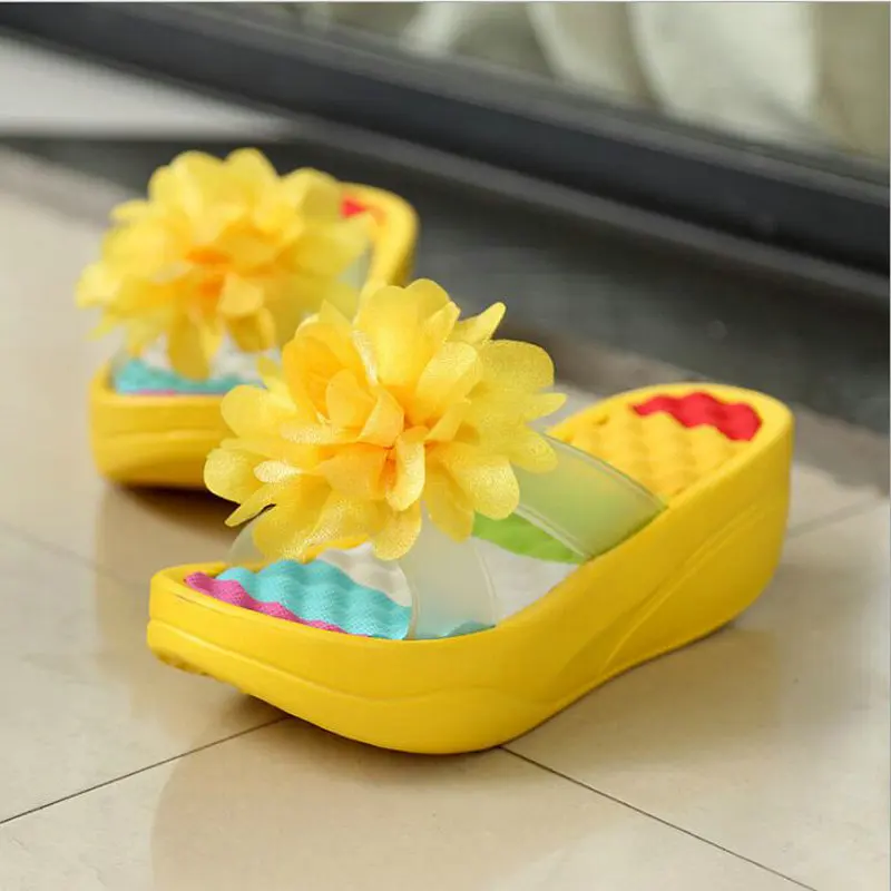 Summer Sandals Wedges Flip Flops Platform Slippers Shoes slippers sandalia New Women Sandals Fashion Flower shoes MM-92