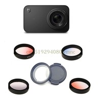 Protect UV Camera Lens UV Filter/Gray Polarizer Red Dradient Mirror/Cap Cover for Xiaomi Mijia 4K Mini Action Camera Accessories