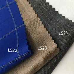 and winter clothing fashion fabric of wool and polyester thickened British Plaid suit fabric suit trousers vest DIY