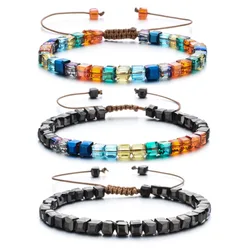 ZMZY 3pcs Mixed Crystal Glass Stone Beads Bracelet Friendship Bracelets for Women Gift Colorful Boho Style Party Luxury Jewelry