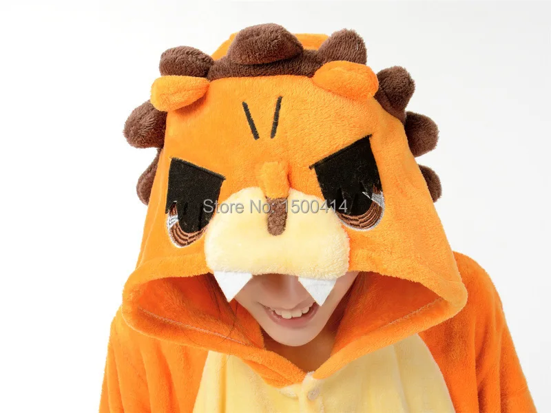 Animal Costume Lion Onesies (not include slipper) Adult Pajama Clothes For Halloween Carnival Masquerade Party