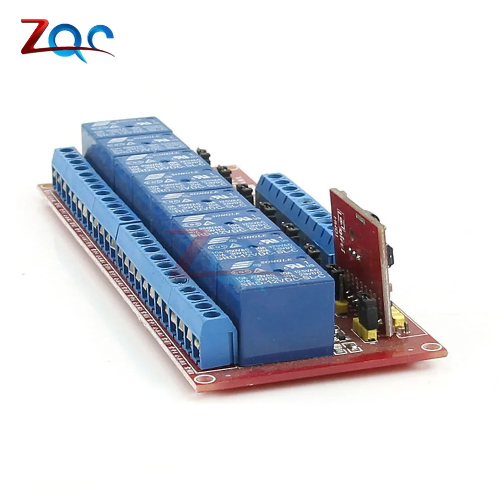 DC 5V 12V 8 Channel Multifunction Infrared Remote Control Relay with Dual Trigger Two-way Driver IC Module Bidirectional