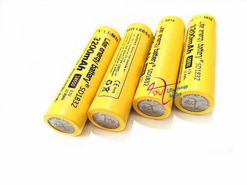 2PCS 100% New Original NCR18650B 3.7 v 3200 mah 18650 Lithium Rechargeable Battery  Flashlight batteries