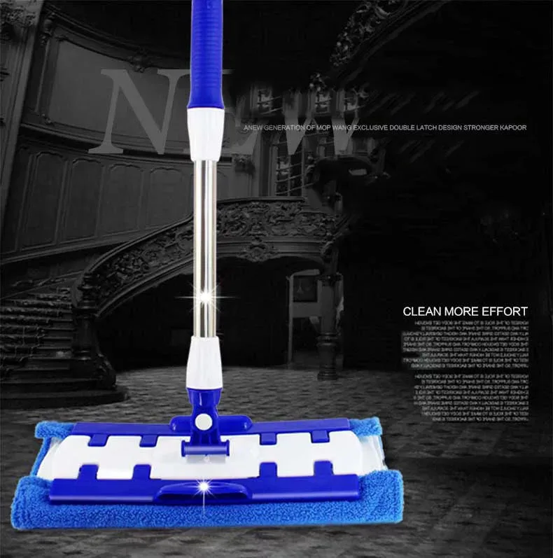 Flat Mop Floor Telescopic Mop 360 Degree Handle Mop For Home Kitchen Tiles Cleaning Spin Mop Rotating Superfine Fiber Swabs