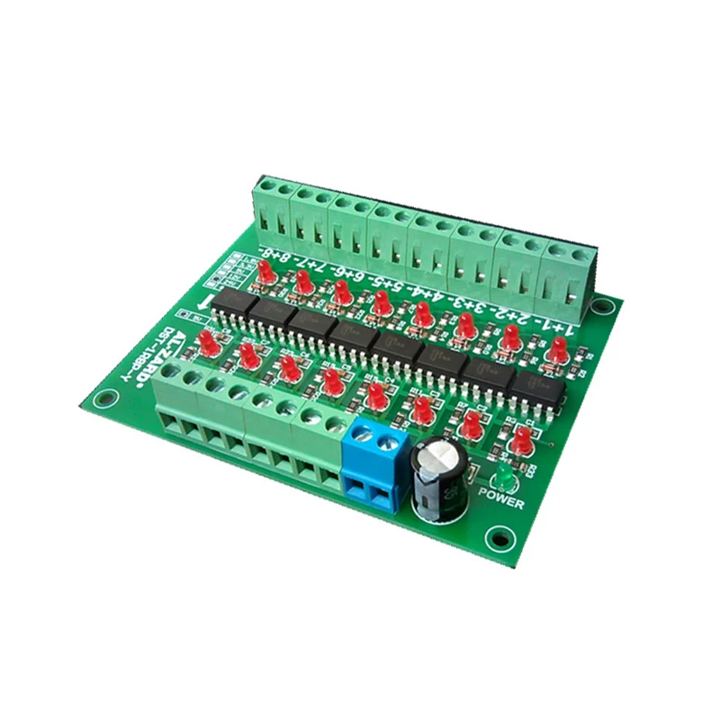 8-channel eight-way high-speed optocoupler PLC signal conversion board differential transfer collector DST-1R8P-Y