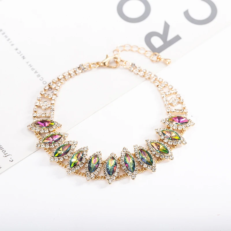 YFJEWE Crystal Horse Eye  Bridal Bracelets for Women Wholesale Wedding Jewelry Bracelets Bangle Fashion Accessory B218