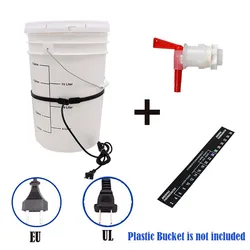 Homebrew Plastic Fermenter Kit EU/UL Plug Brew Belt Digital Adhesive Stick Thermometer Bottling Spigot Kit