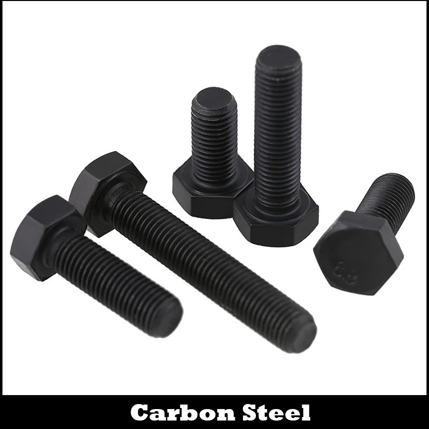 

M12 M12*1.25*55 M12x1.25x55 M12*1.25*60 M12x1.25x60 8.8 Grade Black Carbon Steel 1.25mm Pitch Half Fine Thread Hex Hexagon Screw