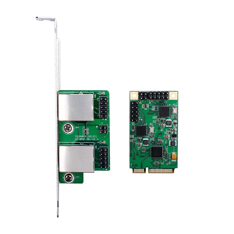 Mini PCI-e 2 Port Gigabit Ethernet karty adapter sieci 10/100/1000 Mb dla serwera