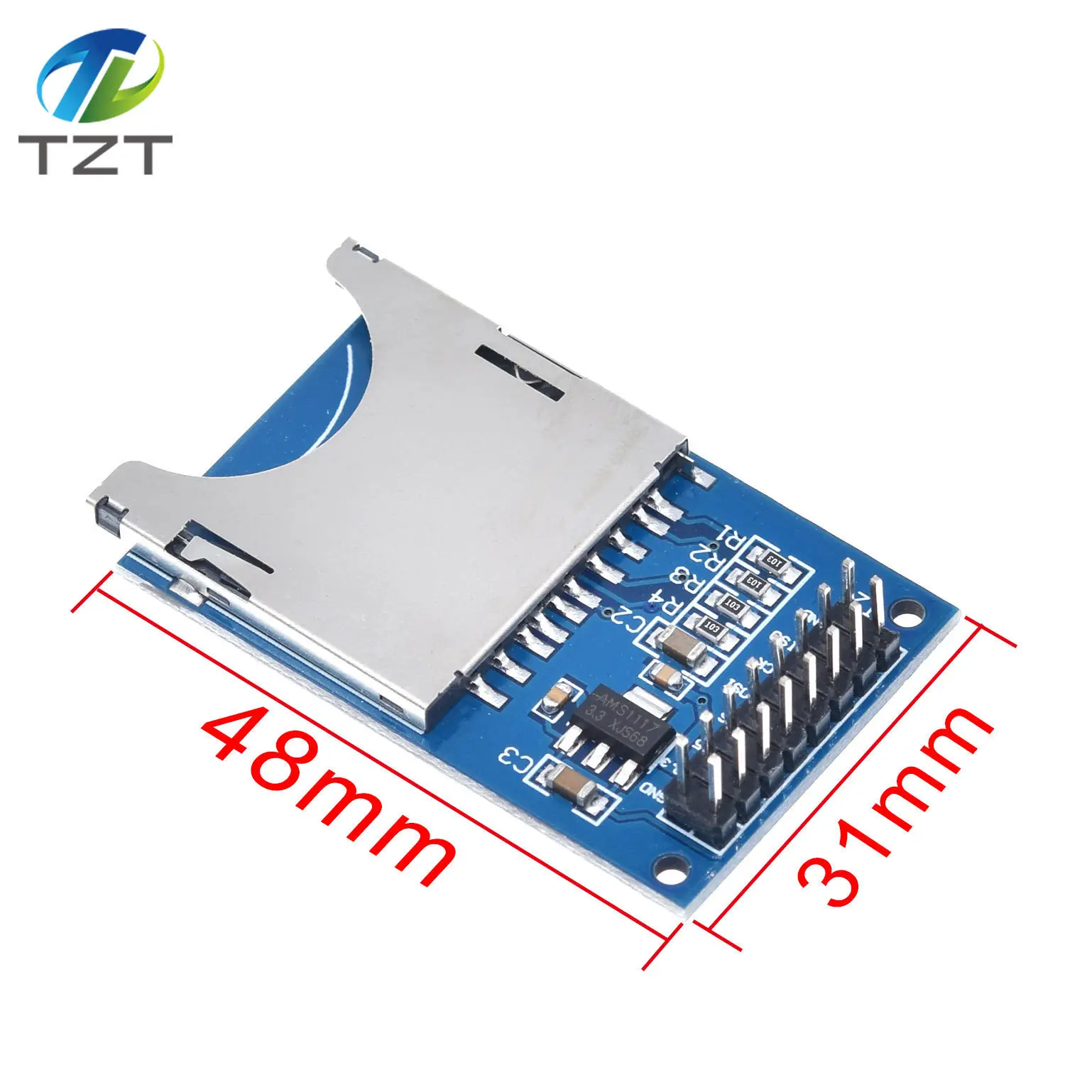 1/3PCS TZT Lese- und Schreibmodul SD-Kartenmodul Steckplatz Leser für Arduino – Detail 2