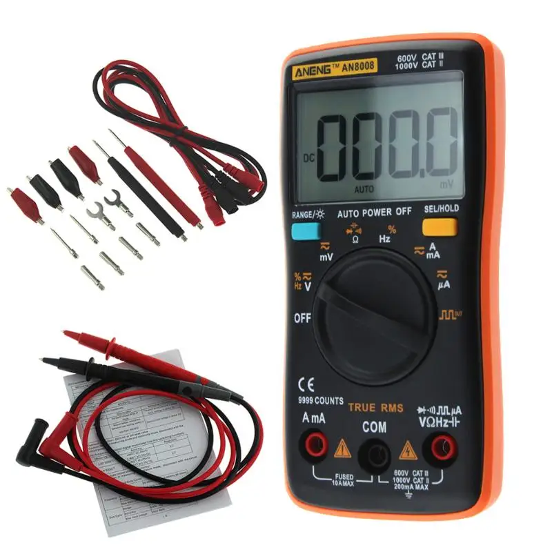 ANENG Portable LCD Digital Multimeter  AC/DC Ammeter Voltmeter Ohm Meter Wire Pen AN8000 AN8001 AN8002 AN8004 AN8008 AN8009