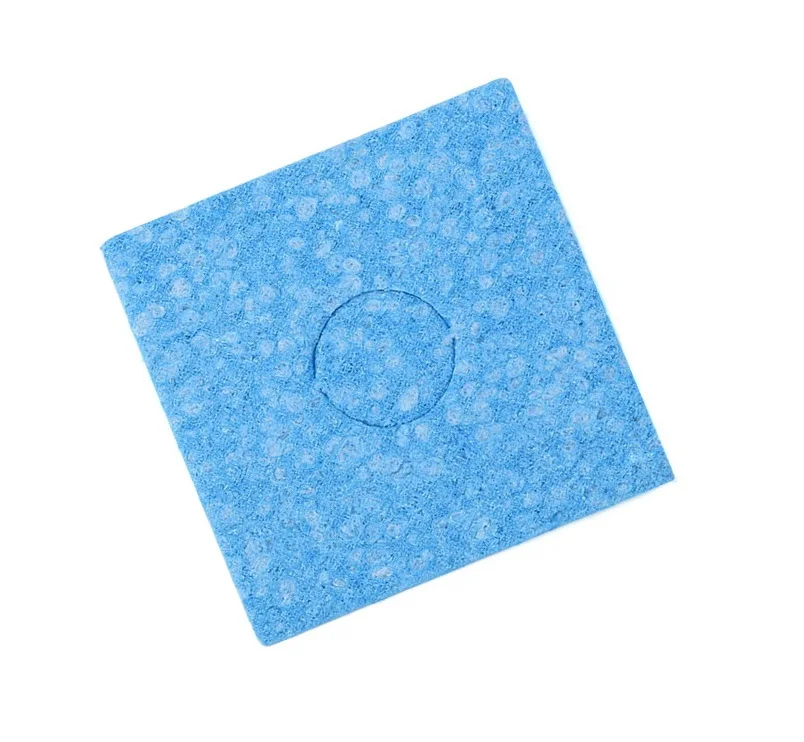 10 pcs 6*6CM Blue High Temperature Resistant Heatstable Soldering Iron Solder Tip Welding Cleaning Sponge Remove