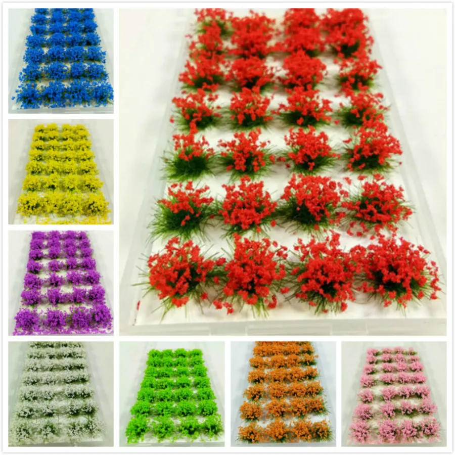 

56pcs/lot Simulation Flower Garden Grass Sand Table Model Architectural Scene Outdoor Landscape Scene Floor Reconstruction