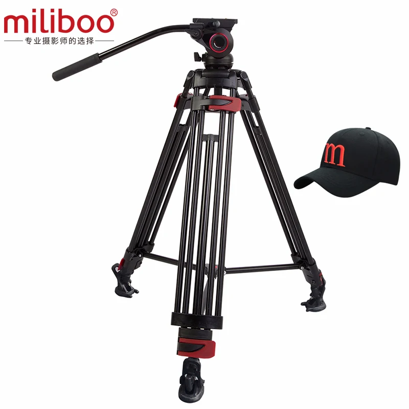 miliboo MTT604A Aluminium Head Portable Camera Tripod for Professional Camcorder/Video/DSLR Stand 75mm Bowl Size Video Tripod