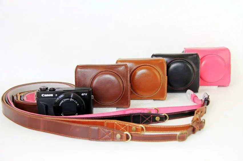 Pu Leather Camera Case Bag For Canon Powershot G7X G7X II G7X2