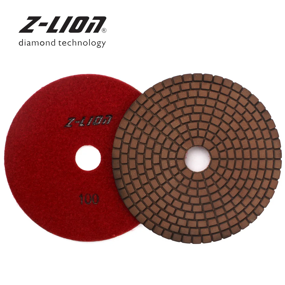 Z-LEAP 125mm Copper Bond Diamond Polishing Pad For Stone Granite Marble Wet Grinding Disc Diamond Copper Filling Abrasive Tool
