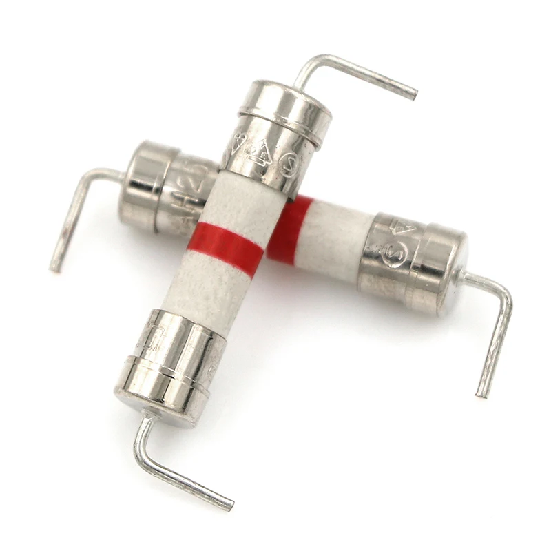 Fusible de plomo Axial, pieza de cerámica de alta calidad, 8A, 250V, 5x20mm, 5 unidades