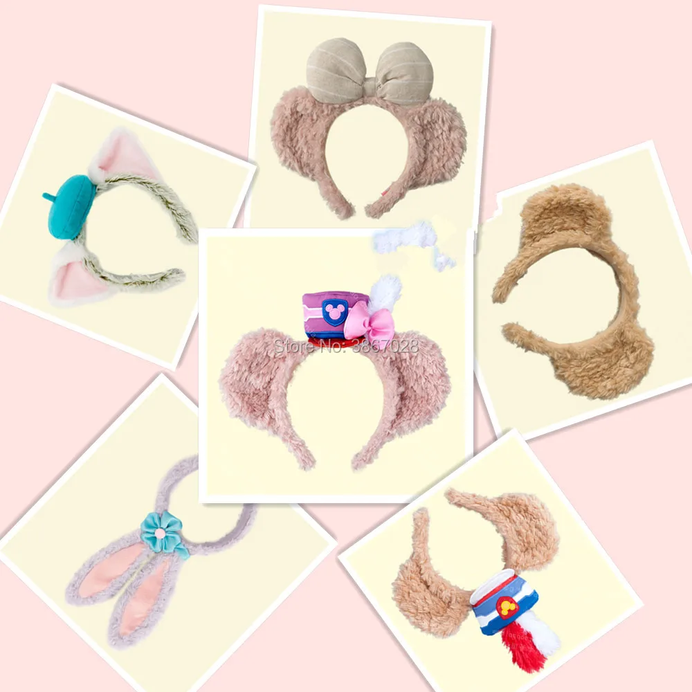 NEW Minnie mickey 35th Duffy Bear Shelliemay Stella Lou Rabbit Gelatoni EARS COSTUME Headband Cosplay Plush Adult/Kids Gift 2018