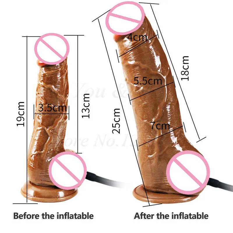 Huge Inflatable Dildo Pump Inflatab Penis Artificial Big Soft Realistic Dildo Suction Cup Clitoris stimulation Sex Toy For Women