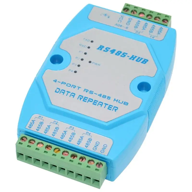 Industrial grade optical isolation 4-channel RS485 hub sharing device 485 splitter 485hub 2 in 4 out