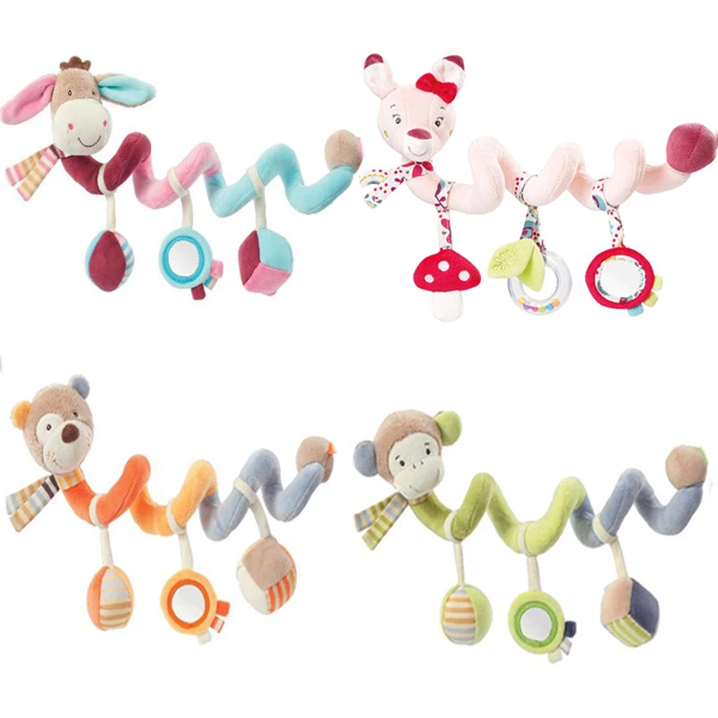 JJOVCE-sonajeros colgantes para bebé, muñecos de peluche en espiral, corralito infantil, accesorios para cochecito, juguetes para bebés de 0 a 12 meses