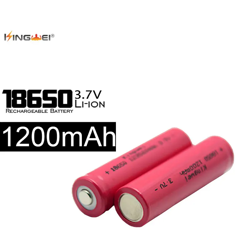 100pcs/lot Rechargeable Li-Ion Battery 1200mah Red 18650 Batteries 3.7v Lithium Battery Hot Sale For LED Laser PEN