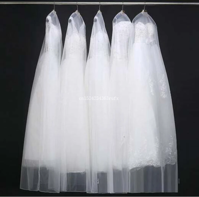 20pcs Wedding Dress Dust Cover High grade Transparent Soft Tulle Garment Bags Bridal Gown Net Yarn Bags 160x120cm