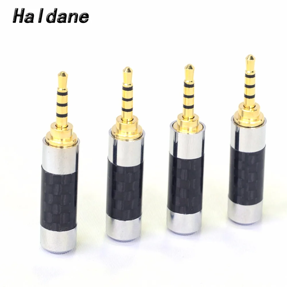 

Free shipping Haldane 2.5mm 4 Pole carbon fiber Headphone Jack 2.5 mm Audio Connector For 4mm Cable Adapter