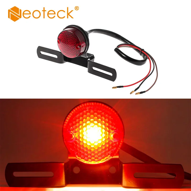 

Neoteck Универсальный Номер мотоцикла номерной знак задние тормозные огни стоп-сигнал, сигнал заднего хода задние фонари лампа задний стоп-сигнал