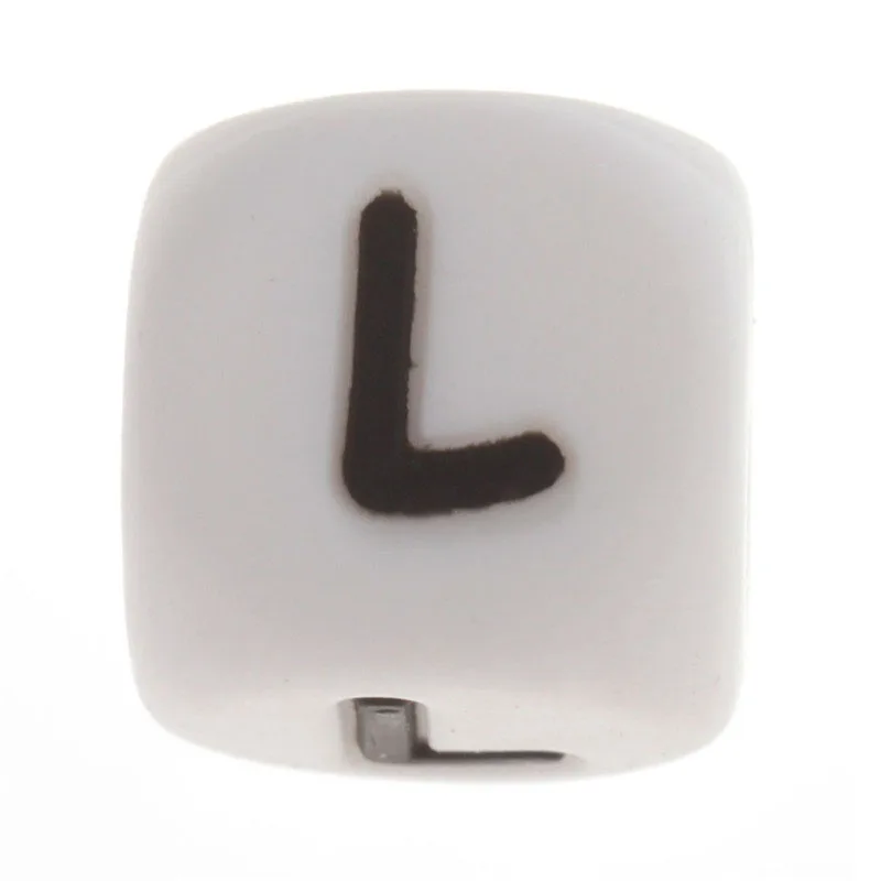 Fkisbox 100 pz/lotto 12mm lettera perline in Silicone alfabeto ortesi nome Bpa gratuito dentizione dentizione collana ciuccio catena fai da te