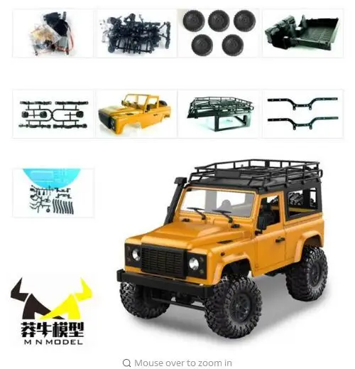 MN D90 90K D91 D91K D45 RC car parts Receiving board remote control Gearbox Motor USB Frame Front bumper case Also applicable