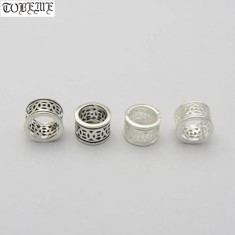 

100% 925 Silver Chinese Ancient Coin Symbol Beads Lucky Symbol Beads DIY Jewelry Findings Good Luck Jewelry Beads Large Hole