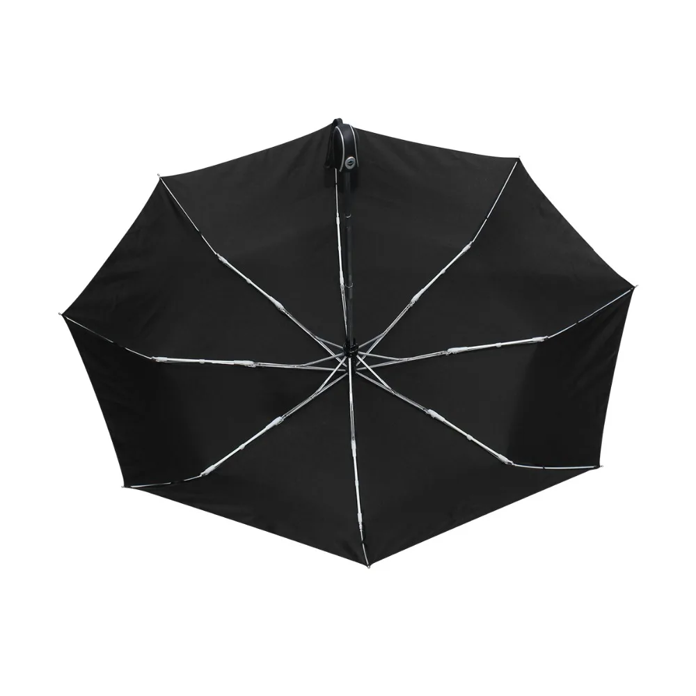 Fashion Three Folding Flower Print Women\'s Automatic Umbrella Anti-UV Sun Protection Umbrella Rain Women Inside Black Coating