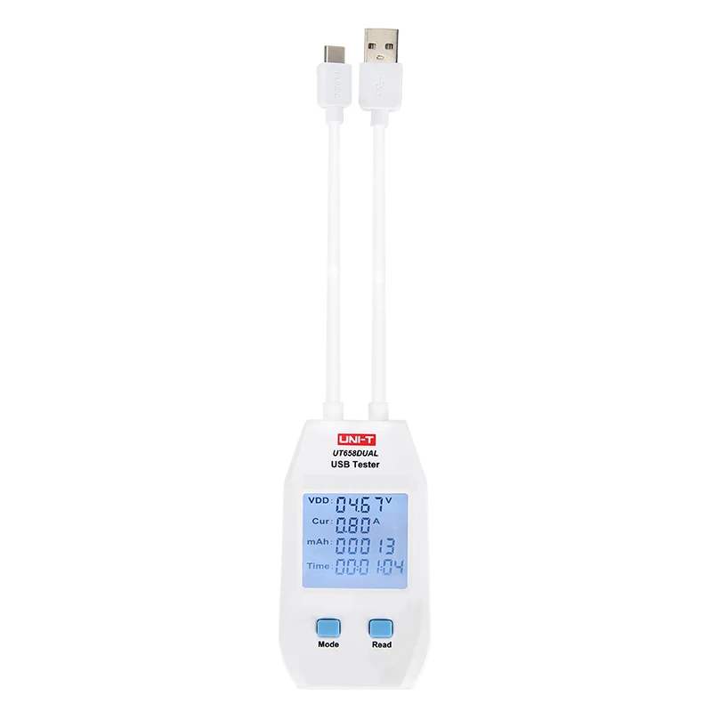 UNI-T UT658A/UT658C/UT658Dual USB Tester; Charger/Mobile Power/Data Cable/Mobile Phone/Charging Equipment Quality Tester