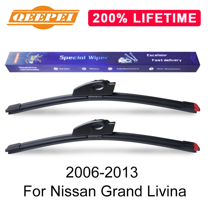 

QEEPEI Replace Wiper Blade For Nissan Grand Livina 2006-2013 Silicone Rubber Windshield Windscreen Wiper Auto Car Accessories