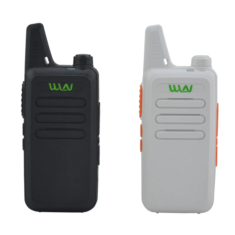 2pcs x WLN KD-C1  Black / White 16 Channel Ultra-thin mini Walkie Talkie UHF 400-470 MHz Ham Radio